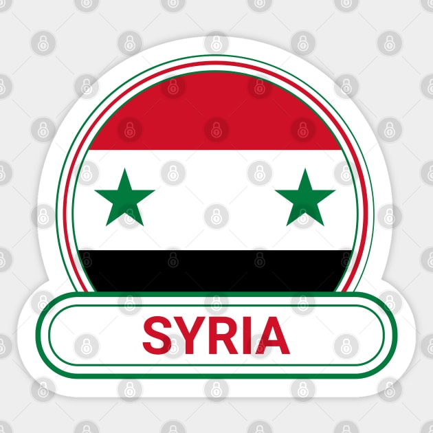 Syria Country Badge - Syria Flag Sticker by Yesteeyear